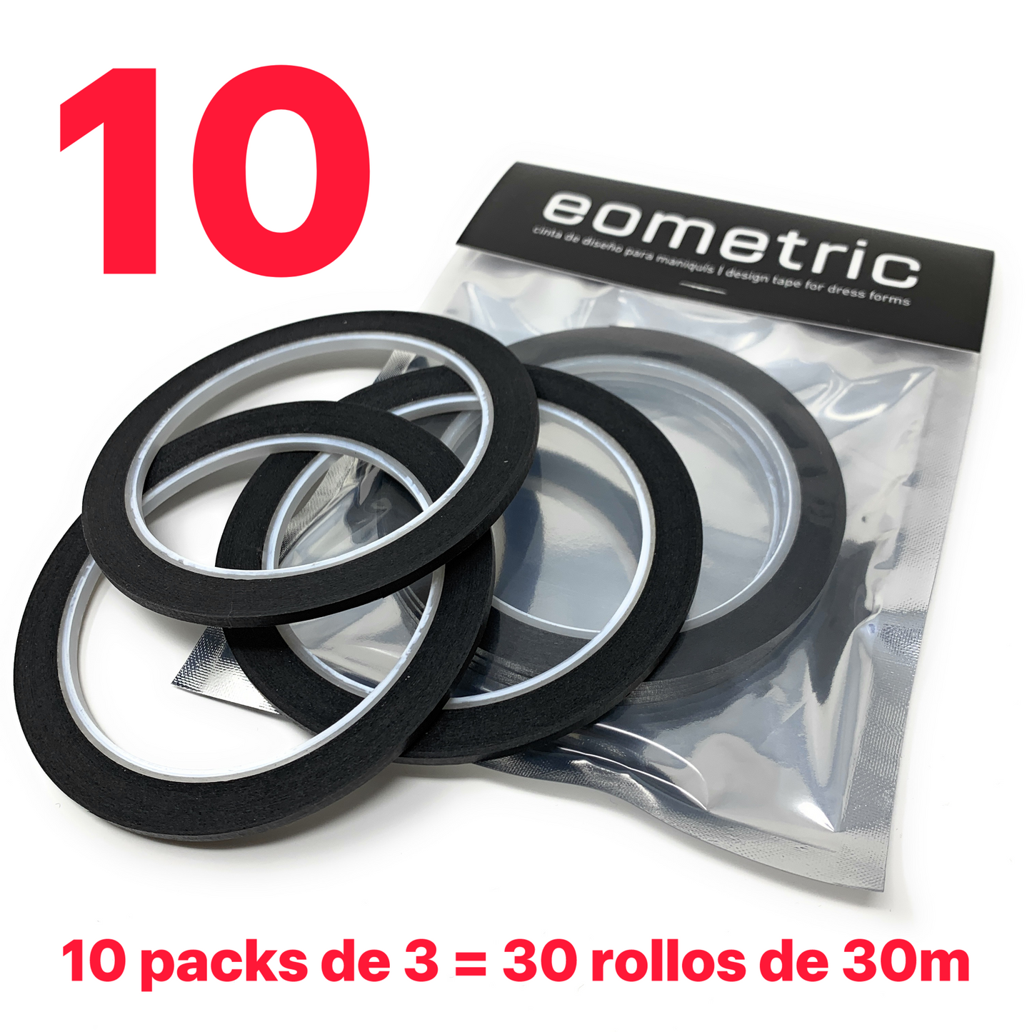 La Cinta de Diseño para diseñar en 3D (10 x 3 rollos = 30 rollos)
