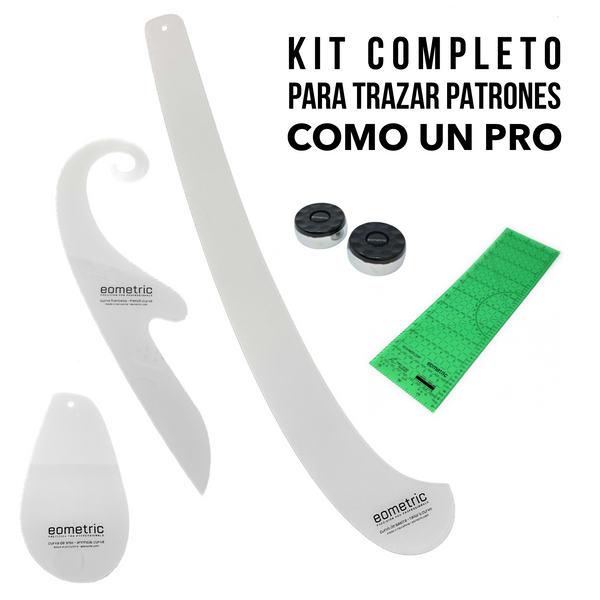 EOMETRIC COMPLETE KIT - the Curves, the Green Ruler, and Pattern Weights
