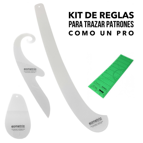 EOMETRIC Kit of Rulers and Curves for Pattern Making