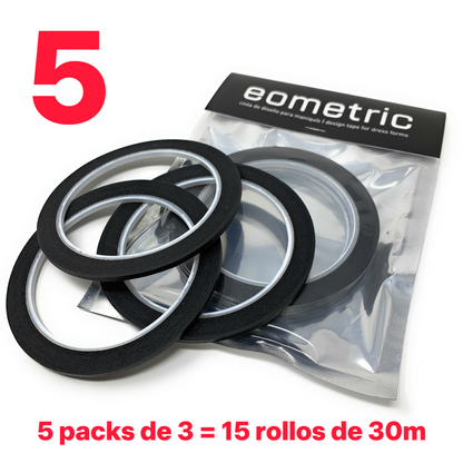 A Cinta de Design para desenhar em 3D (5 x 3 rolos = 15 rolos)